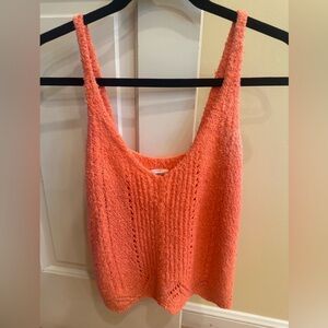 NWOT Anthropologie Vibrant Orange Knit Top